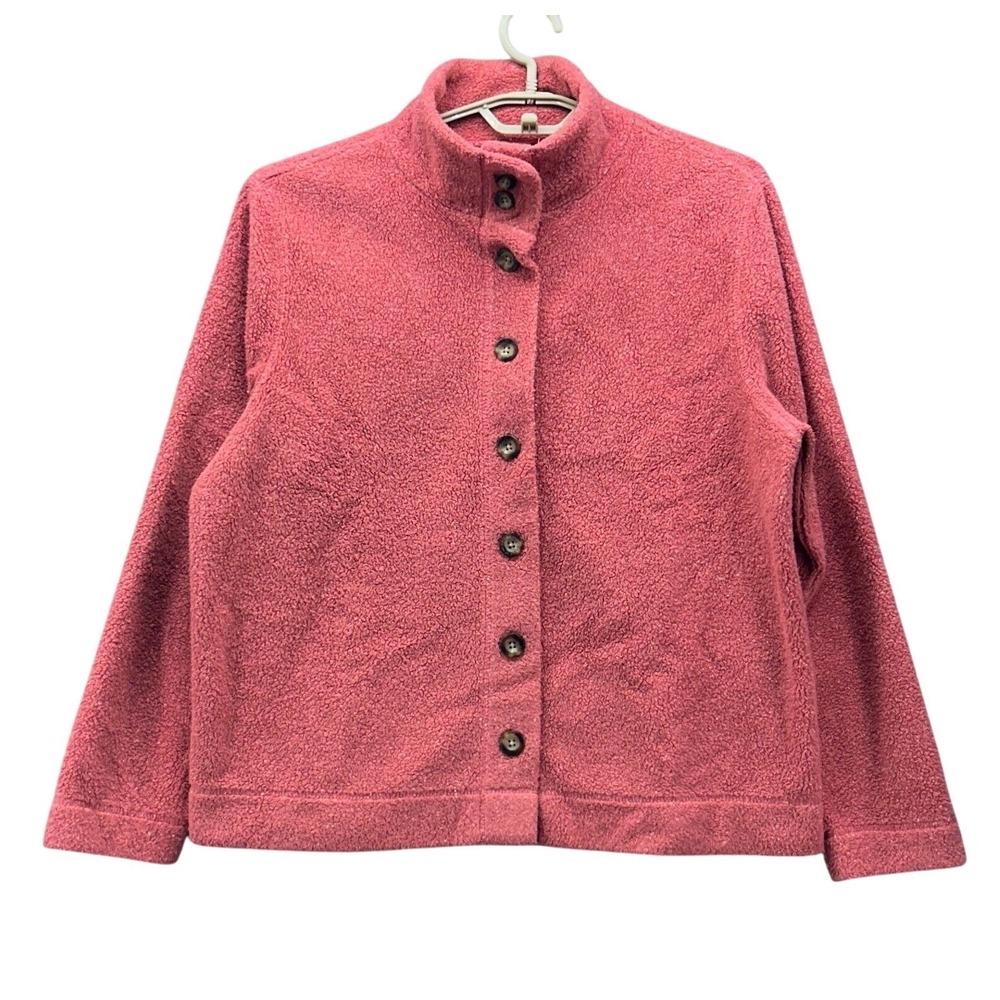LL Bean Sherpa Fleece‎ Jacket Nantucket Red Large